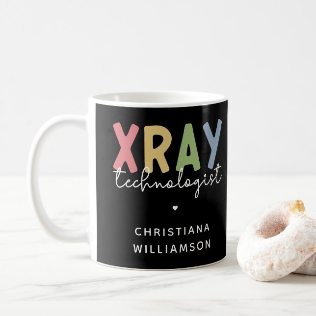 Taza De Café Personalizado Xray Technologist X-ray Tech Gifts (Con donut)