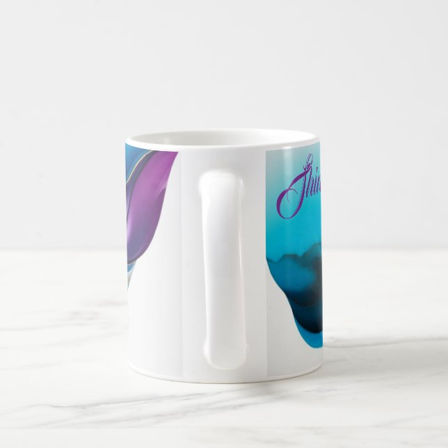 Taza De Café Personalizado y elegante en azul y oro (Mango)