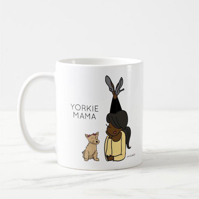Taza De Café Personalizado Yorkie Mama Coffee Mug (Izquierda)
