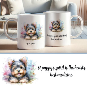 Taza De Café Personalizado Yorkshire Terrier Mug con cita