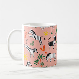 Taza De Café Personalizado Zebras Gracioso Patrón sin Marea