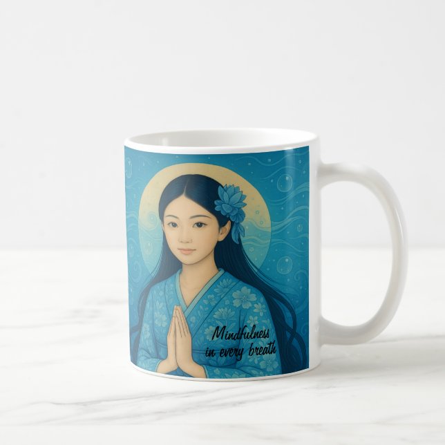 Taza De Café Personalizado Zen Arte de Meditación Mentalidad Yo (Derecha)