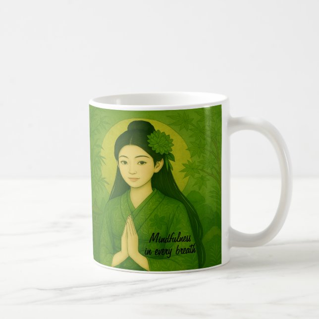 Taza De Café Personalizado Zen Meditación arte Mentalidad Yoga  (Derecha)