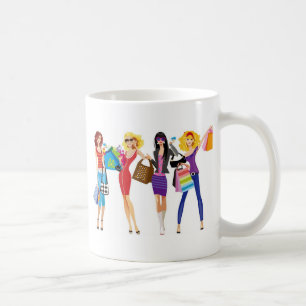 TAZA DE CAFÉ PERSONALIZADOS CHICAS COMERCIALES VECTORES FASHION