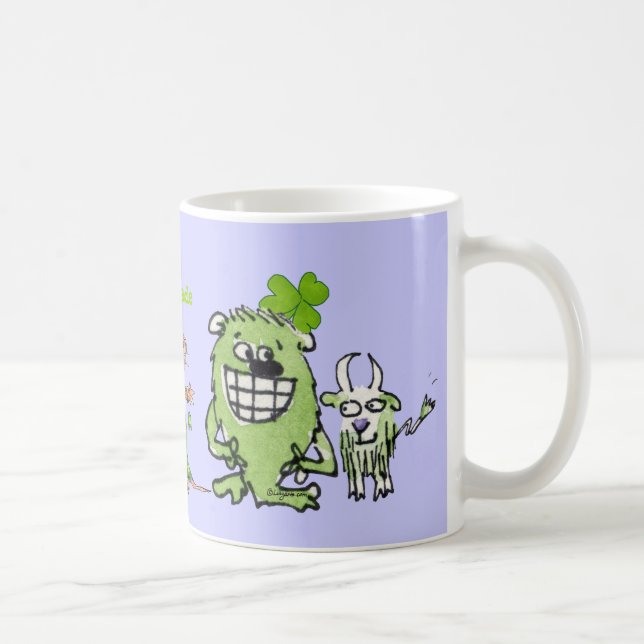 Taza De Café Personalizados del desfile de Leprechaun Funny Mug (Derecha)