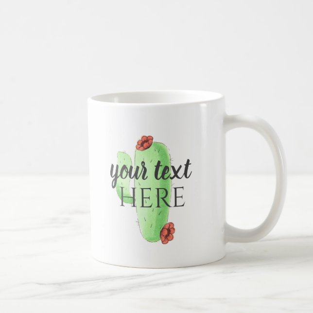 Taza De Café ¡Personalízalo! Personalizado Cactus Café Mug (Derecha)