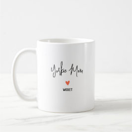 Taza De Café ¡Personalízalo! Yorkie Mom 1 Heart Name