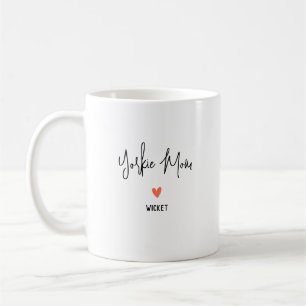 Taza De Café ¡Personalízalo! Yorkie Mom 1 Heart Name