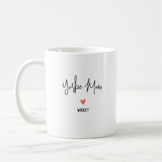 Taza De Café ¡Personalízalo! Yorkie Mom 1 Heart Name