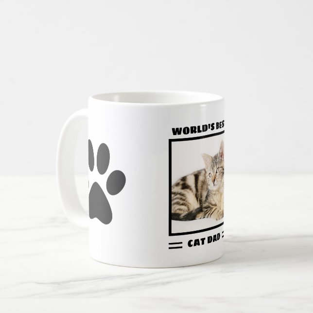 Taza De Café Personalizan la foto del mejor Personalizado de pa (Anverso izquierdo)