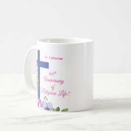 Taza De Café Personalizar, 60 Aniversario Nun Vida Religiosa