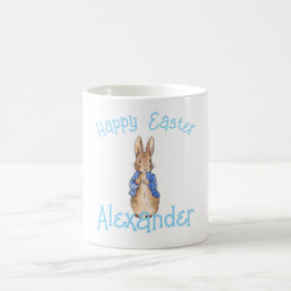 Taza De Café Personalizar a Peter el conejo Feliz Pascua