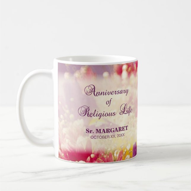 Taza De Café Personalizar, Aniversario Vida Religiosa, Nun (Izquierda)
