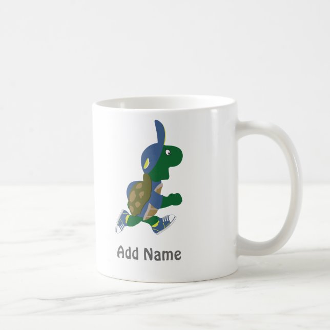 Taza De Café Personalizar corriendo tortuga (Derecha)