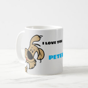 Taza De Café Personalizar de diseño de doggy con nombre