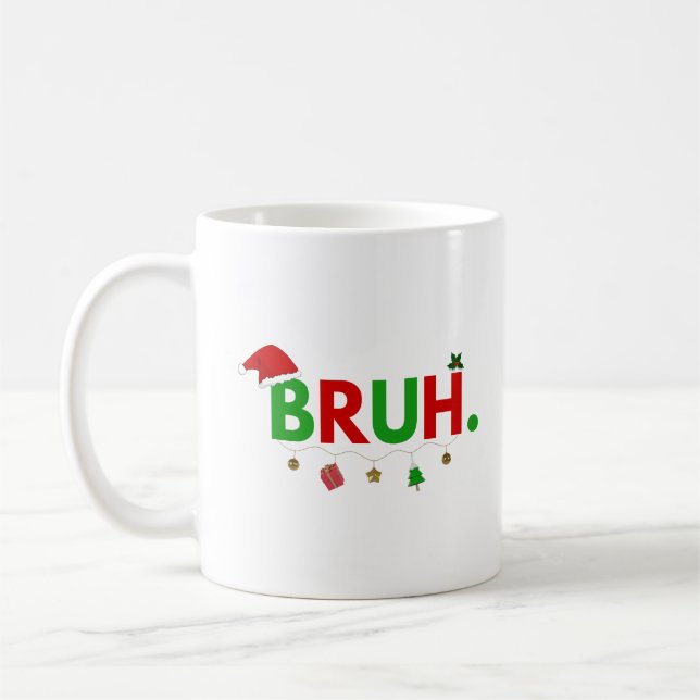 Taza De Café Personalizar de este diseño: Navidades divertidos  (Izquierda)