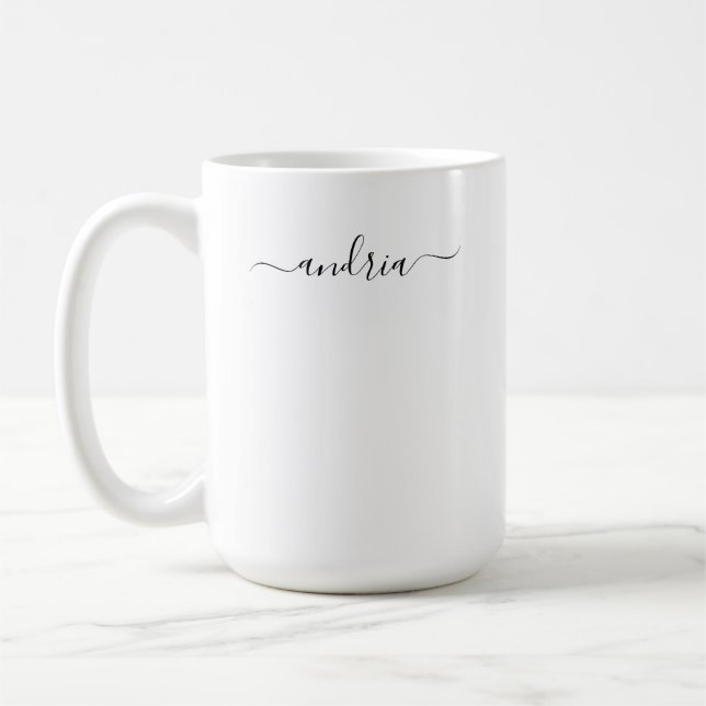 Taza De Café Personalizar el nombre en el guión negro (Izquierda)