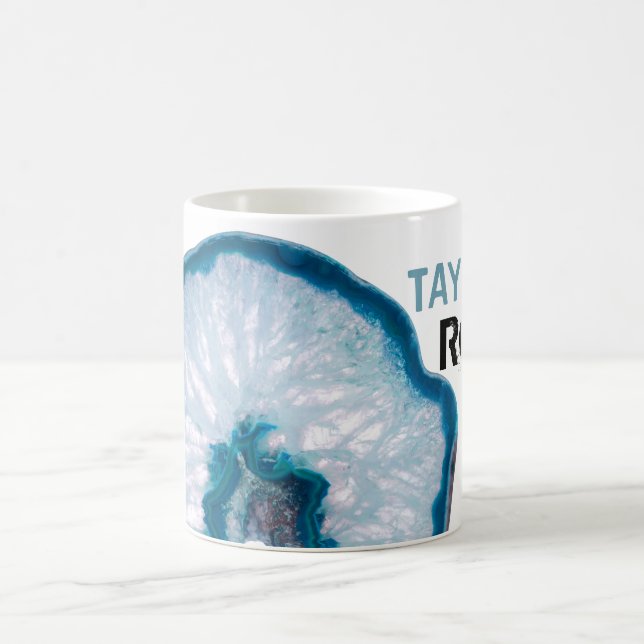 Taza De Café *~* Personalizar el nombre ROCKS Agate de Piedra L (Centro)