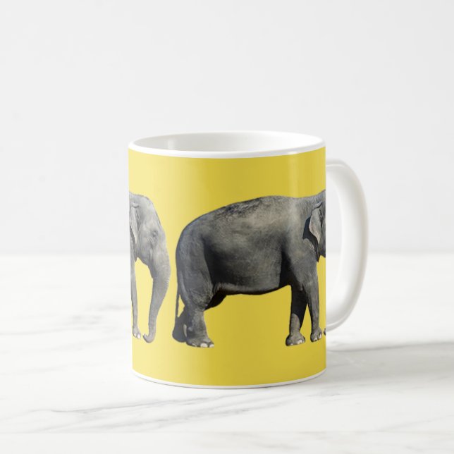 Taza De Café Personalizar Elephant (Anverso derecho)