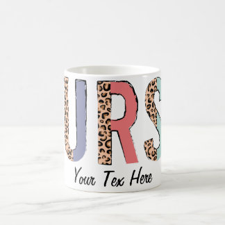 Taza De Café Personalizar enfermera de texto