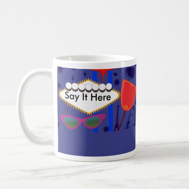 Taza De Café Personalizar Estos Rótulos (Izquierda)