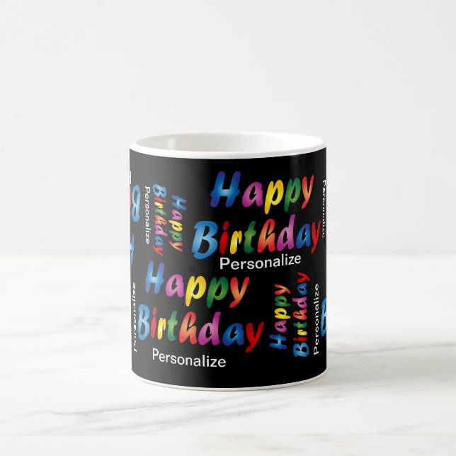 Taza De Café Personalizar Feliz Cumpleaños (Centro)
