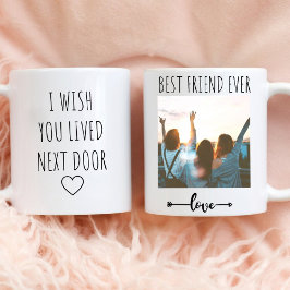 Taza De Café Personalizar Foto Deseo que vivas al lado