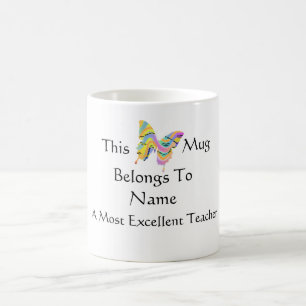 Taza De Café Personalizar La Mariposa Más Excelente Del Profeso