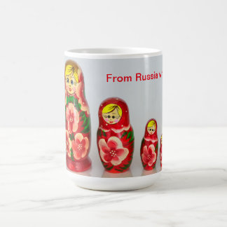 Taza De Café Personalizar las muñecas apiladas rusas Matryoshka