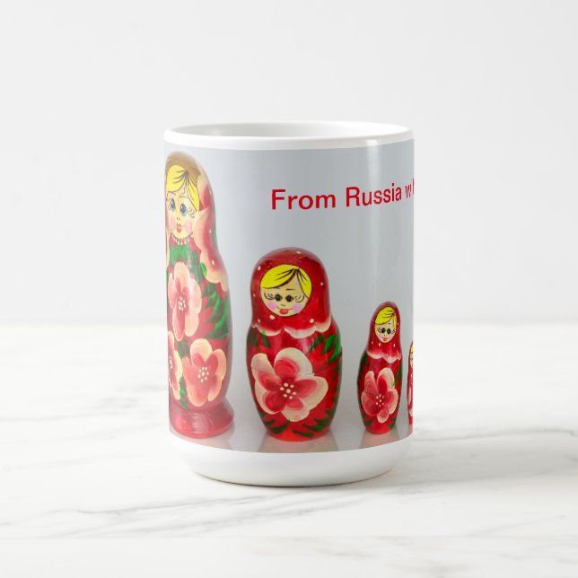 Taza De Café Personalizar las muñecas apiladas rusas Matryoshka (Centro)