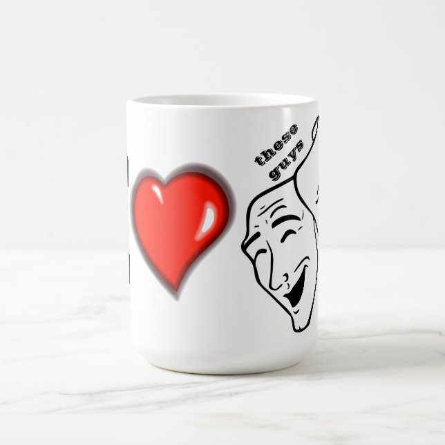Taza De Café Personalizar máscaras de drama (Centro)