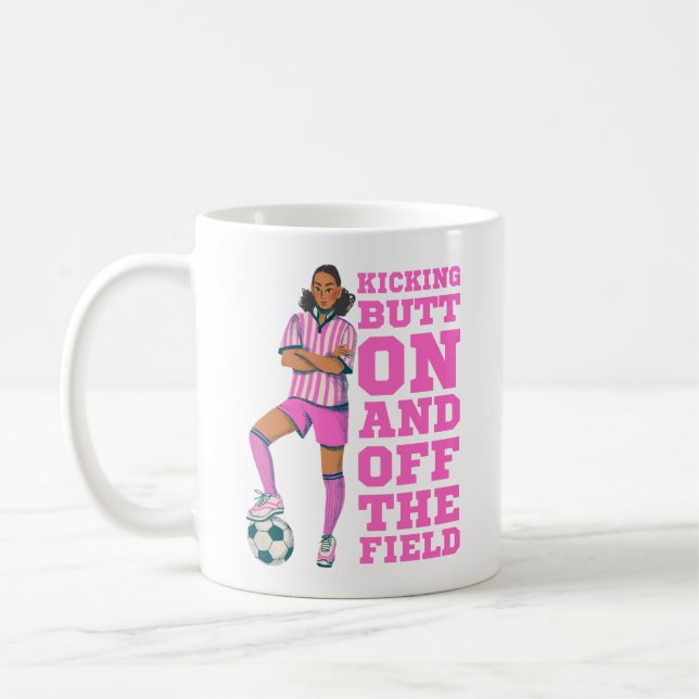 TAZA DE CAFÉ PERSONALIZAR MUG DE FÚTBOL FÚTBOL FEMENINO (Izquierda)