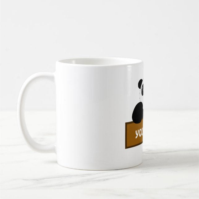 Taza De Café personalizar nombre de panda (Izquierda)