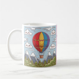 Taza De Café Personalizar palabras de nombre Feliz globo de air