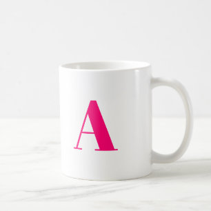 Taza De Café Personalizar, personalizar la letra inicial de mon