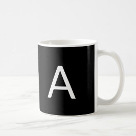 Taza De Café Personalizar, personalizar letra inicial de alfabe