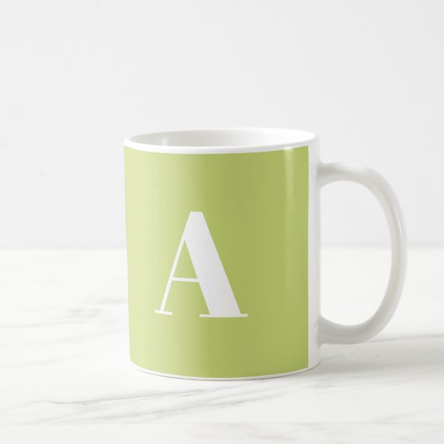 Taza De Café Personalizar, personalizar letra inicial de alfabe (Derecha)