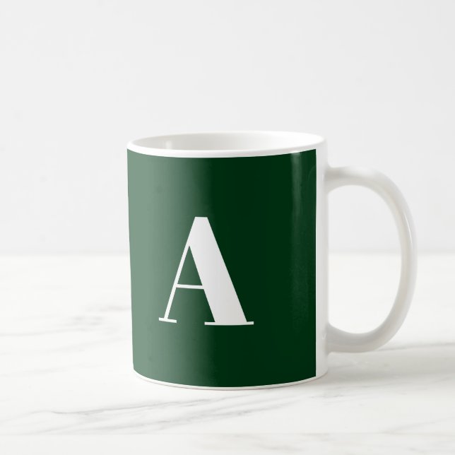 Taza De Café Personalizar, personalizar letra inicial de alfabe (Derecha)