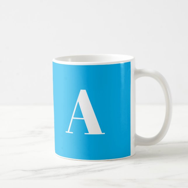 Taza De Café Personalizar, personalizar letra inicial de alfabe (Derecha)