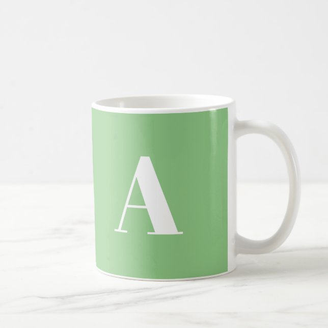Taza De Café Personalizar, personalizar letra inicial de alfabe (Derecha)