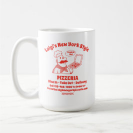 Taza De Café Personalizar Pizza Restaurant Gráfica Detallada