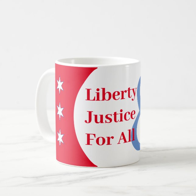 Taza De Café Personalizar Red White Blue Liberty Coffee Mug (Anverso izquierdo)