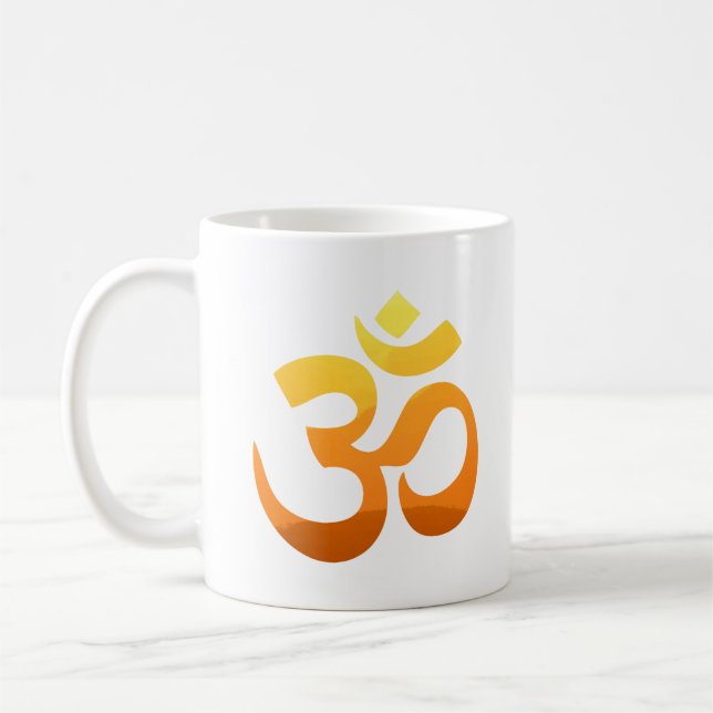 Taza De Café Personalizar Yoga Om Mantra Símbolo Meditación Fit (Izquierda)