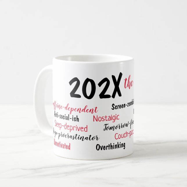 Taza De Café Personalized 2025 Year in Review Christmas (Anverso izquierdo)