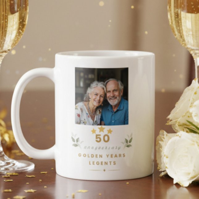 Taza De Café Personalized 50th Wedding Anniversary Mug (Subido por el creador)