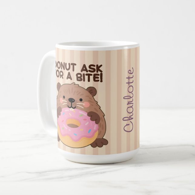 Taza De Café Personalized A fun play on words Castor & Dona (Anverso izquierdo)