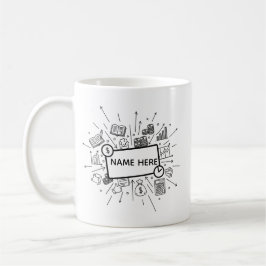 Taza De Café Personalized Accountant Name Minimalist Finance