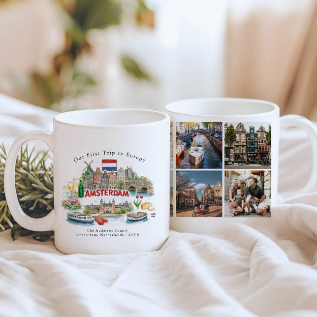 Taza De Café Personalized Amsterdam Travel Photo Mug (Subido por el creador)