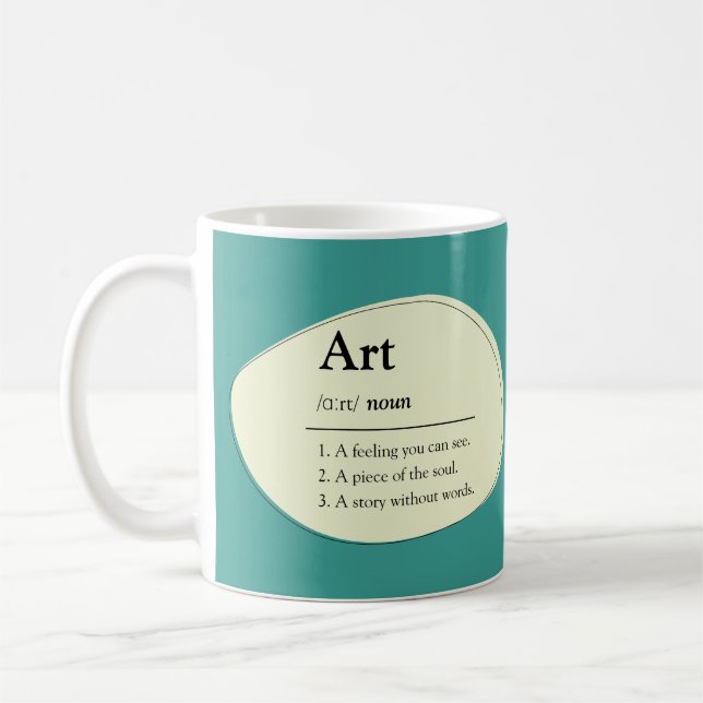 Taza De Café Personalized Art Dictionary Style Coffee Mug (Izquierda)