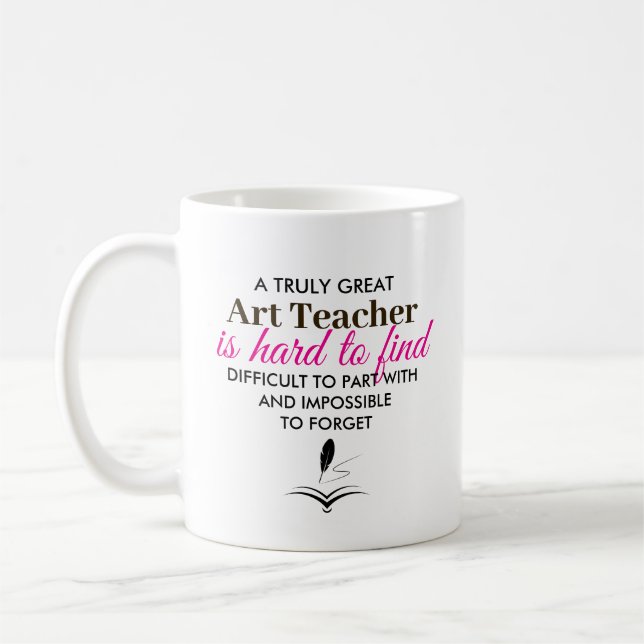 Taza De Café Personalized Art Teacher Appreciation gift (Izquierda)
